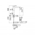 Змішувач для умивальника Nobili ABC ABE87128/2CR високий - Фото 1